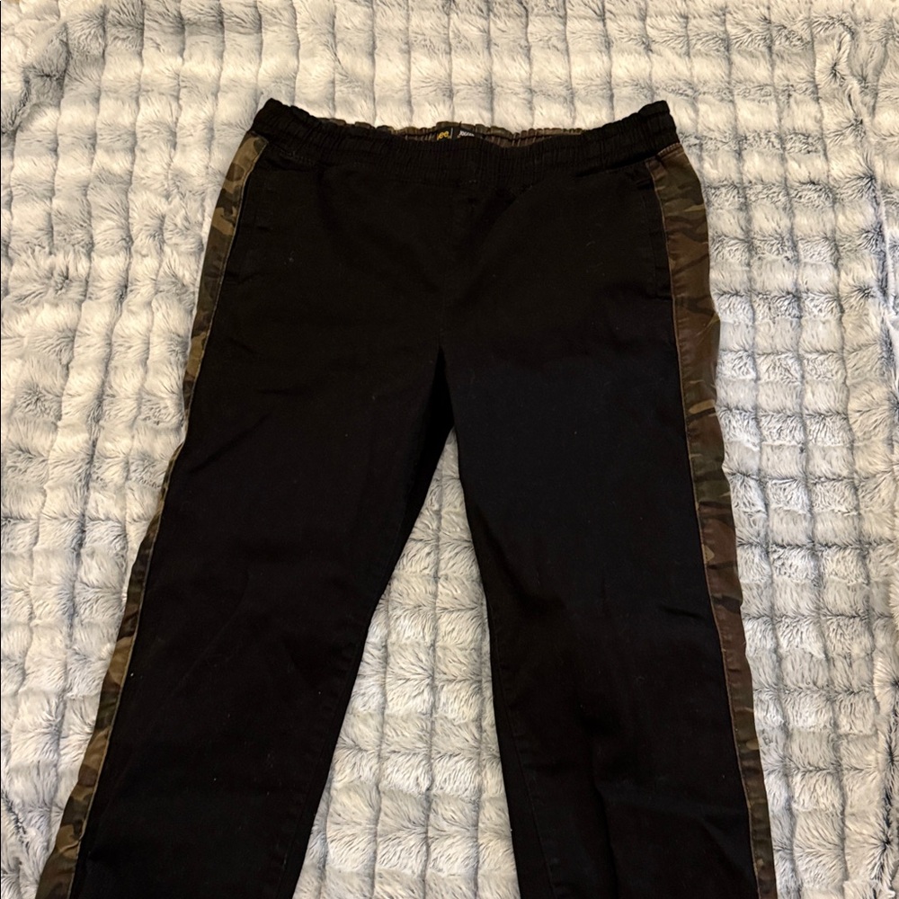 Lee Kids Black Joggers with Camo Accents